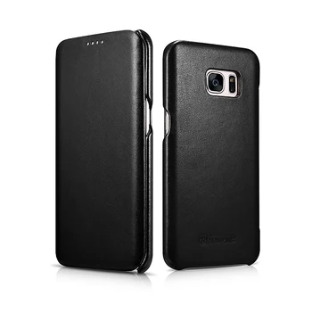 

Icarer Side-Open Hand Made Of Genuine CowhideLeather Genuine Leather Flip Case For Samsung Galaxy S7 Edge