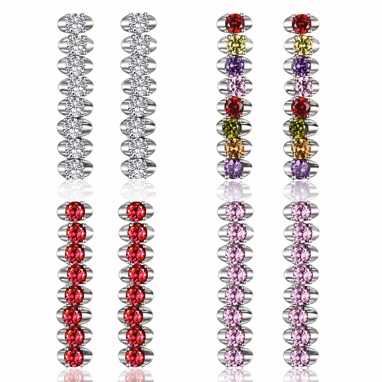 

Sale Crystal Drop Earrings For Women Brincos White Gold Color Cubic Zircon Earings Fashion Free shipping 17E1633