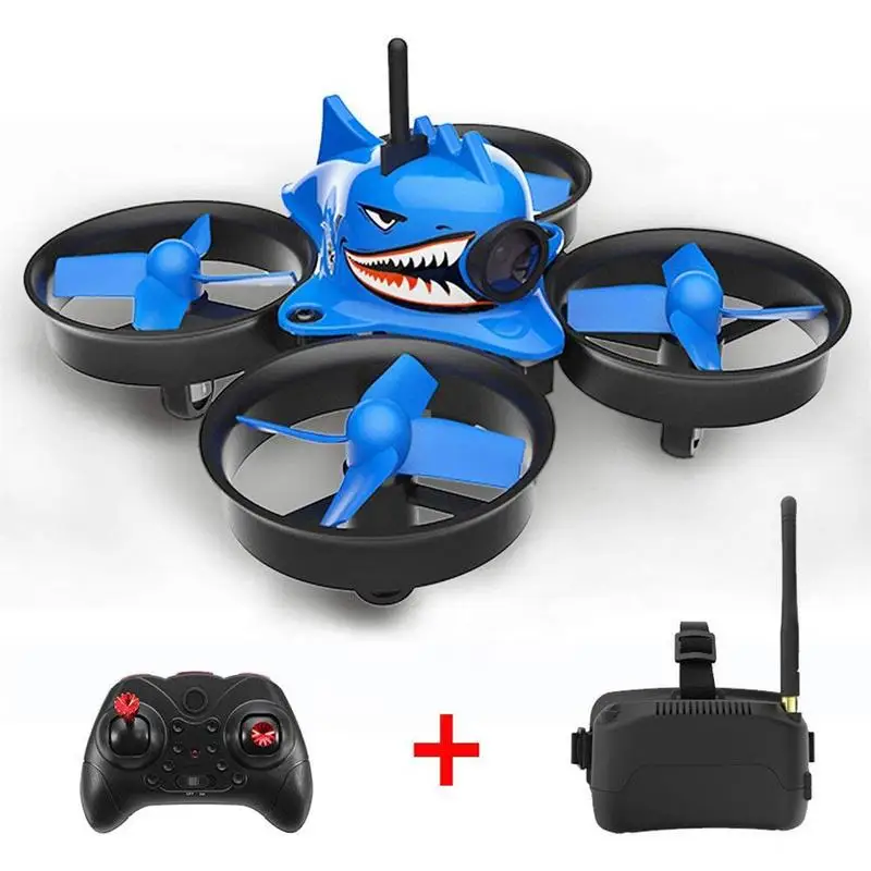 

Shark Hunting Remote Control Helicopter 013pro Micro FPV RC Drone Quadcopter with 5.8G 1000TVL 40CH Camera VR006 3Inch Goggle 40