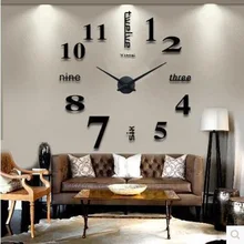 Mute modern wall clock design wanduhr wandklok relojes pared self adhesive home decor pared relogio parede watch acrylic