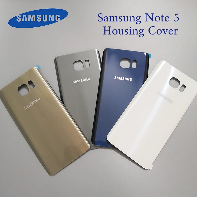 

100%Original Samsung Galaxy Note5 Note 5 Back Battery Cover 3D Glass Housing Cover for Samsung Note 5 Door Rear Case Replacement