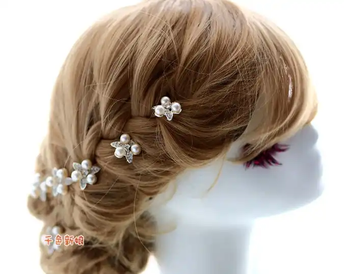 Fashion Elegance Flower Pearl Bride Hair Stick Nice Wedding Hair