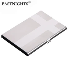 whole sale 10pcs/lot  metal Name Card Case stainless steel Business Card Holder cross pattern  Promotion, can laser logo NMS008
