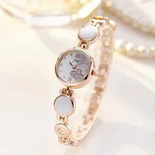 Роскошные Для женщин жемчужный браслет часы Мода часы Женское платье наручные женские кварцевые Спорт розовое золото часы подарок Dropshiping