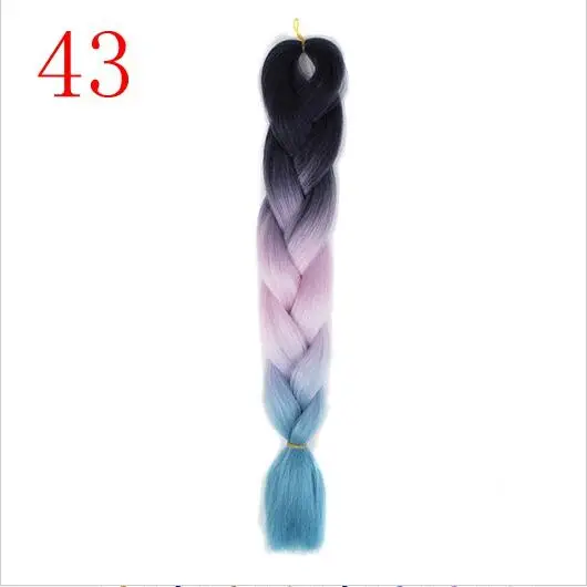 LISI волосы, Омбре, цвет, вязанные крючком волосы для наращивания, огромные косички, 24 дюйма, 100 г, синтетические косички волос, высокотемпературное волокно - Цвет: #16