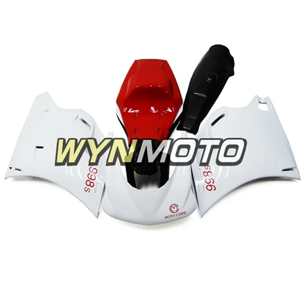 Полный мотоцикл Красный Белый черное стекловолокно Гонки Для Ducati 996 748 916 998 Biposto 1996-2002 96-02 Cowlings