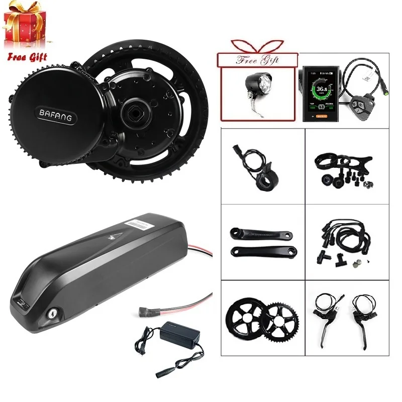 

48V 750W Bafang BBS02B Mid Drive Motor Electric Bike Conversion Kit with Lock 12Ah/17.5Ah Bicycle Battery built in Samsung Cell