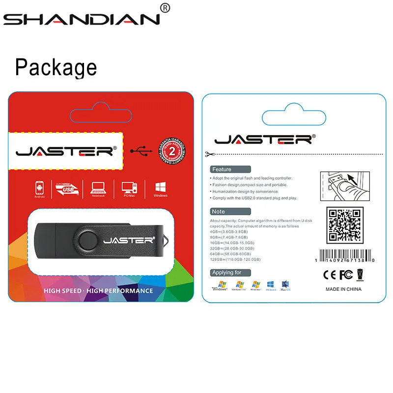 SHANDIAN Usb 2,0 OTG USB флеш-накопитель, смартфон, планшетный ПК, 4 ГБ, 8 ГБ, 16 ГБ, 32 ГБ, 64 ГБ, флеш-накопители OTG, Usb флешка с реальной емкостью