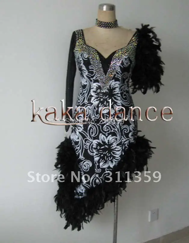 

Free shipping,100% New Competition ballroom Standard dress(each colour,ecah size)-KAKA-L205