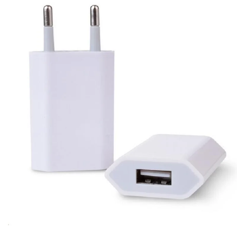 Дорожный адаптер европейская вилка одно USB зарядное устройство 5 В 1A для