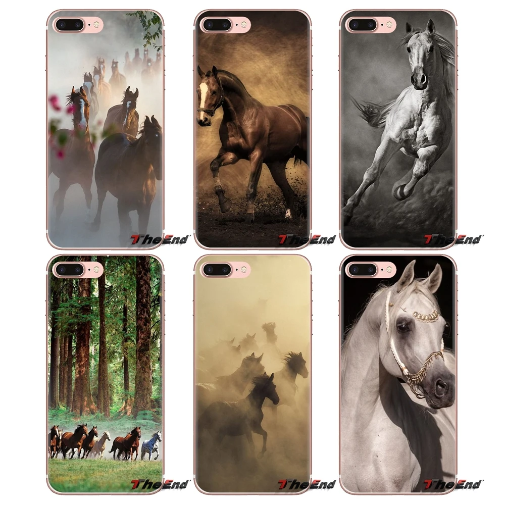 

For Huawei G7 G8 P7 P8 P9 P10 P20 P30 Lite Mini Pro P Smart Plus 2017 2018 2019 Soft Covers Wild horses Running at sunset Poster