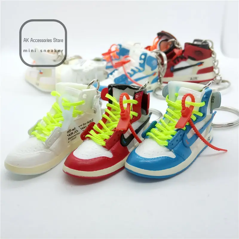 

Mini Dropshipping Personality DIY Air Jordan Generation AIR JORDAN1-13 Stereo 3D Sneaker Model Keychain For Gift