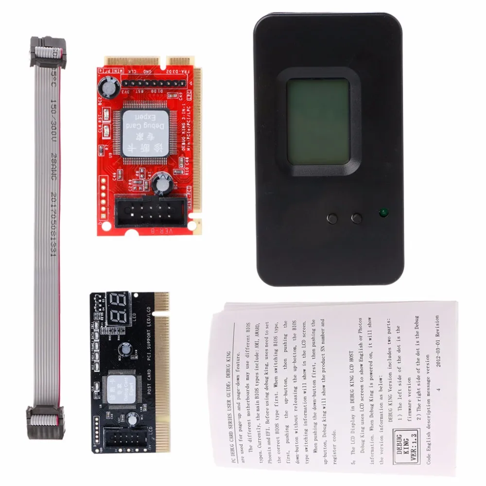

4-In-1 PCI/Mini PCI/Mini PCI-E/LPC Desktop Laptop LCD Analyzer Debug Test POST Card For AMI For Award For Phoenix
