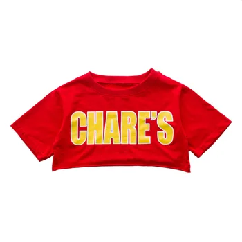 

Child Red Sweatshirt Running T Shirt for Girls Hip Hop Clothing Casual Gym Shirt Tops Crop Dance Clothes Ballroom Dance Costume