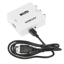 New Mini HDMI to Mini Composite CVBS RCA AV Video Converter Adapter Box Old TV 1080p HRCA White High Quality