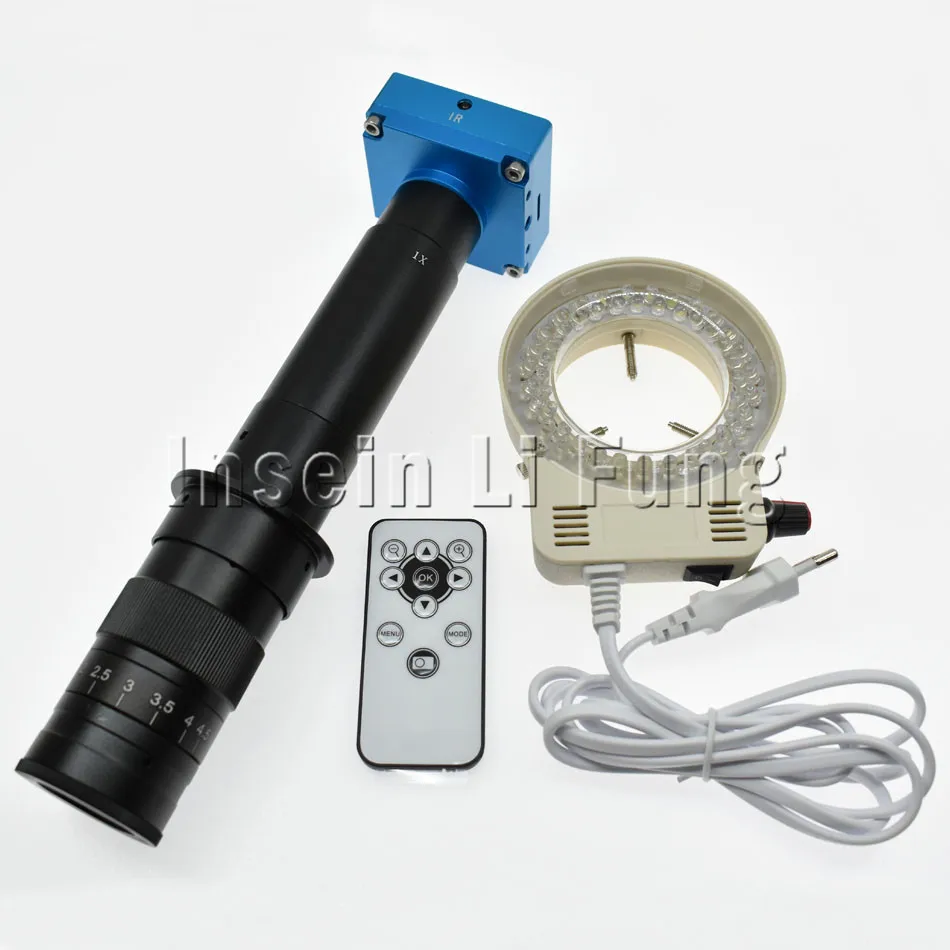 

HD 30MP 1080P 60FPS Industrial Digital Microscope HDMI USB Camera Support Memory Card Video Recording+10X-300X Zoom C-mount Lens