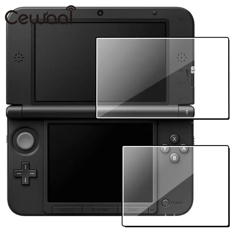 

New Clear Top +Bottom LCD Screen Cover Skin Film For Nintendo 3DS XL LL