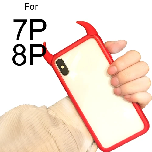Devil угловой силиконовый защитный чехол для телефона XS MAX - Цвет: For iphone 7 8 plus