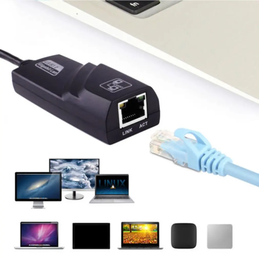 Бесплатный накопитель Usb 3,0 Gigabit внешняя сетевая карта ПК планшет универсальный 1000 м Проводная сетевая карта для Rj45