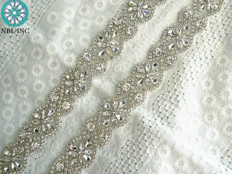 10 м) handmaded бисером свадебные цвета розового золота Кристалл rhinestone Аппликация отделка Утюг на торжественное платье пояс-кушак WDD0450