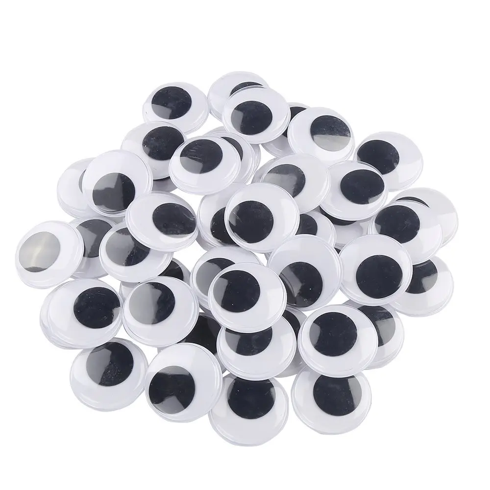 CCINEE Wiggly Eyes With Self adhesive 1000PCs 24/25mm Doll Eye Googly