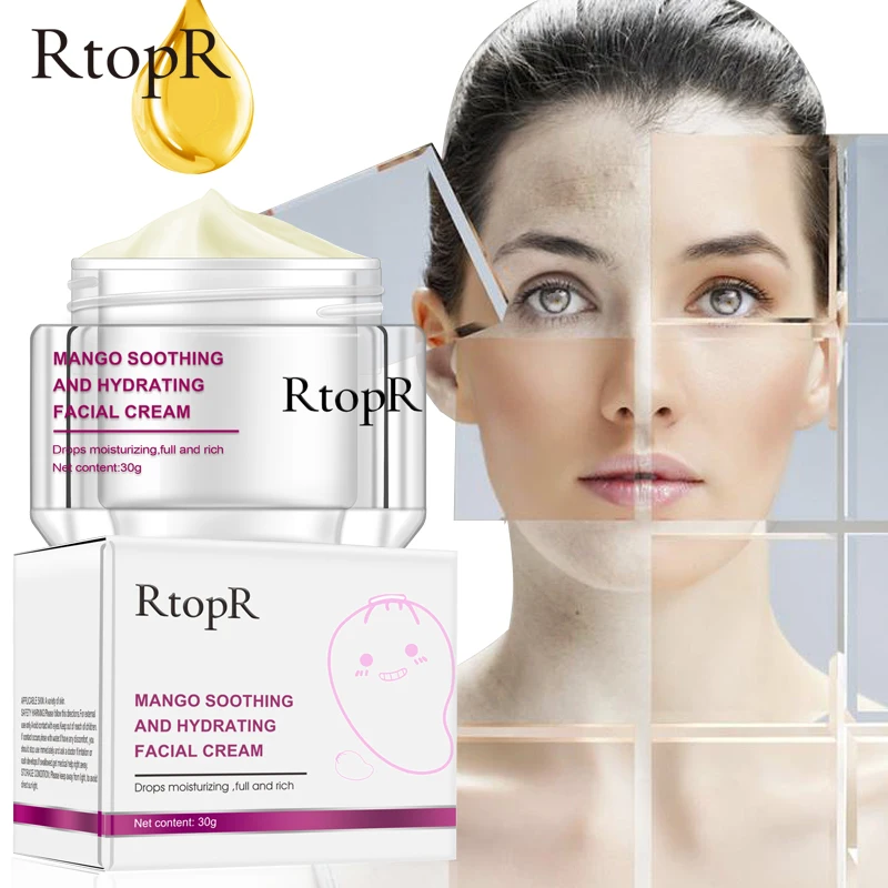 

Face Cream Anti-Wrinkle Anti Aging Whitening Mango Bright Moisturizing Liquid Tights Nourishing Shrink Pores High Quality 30G
