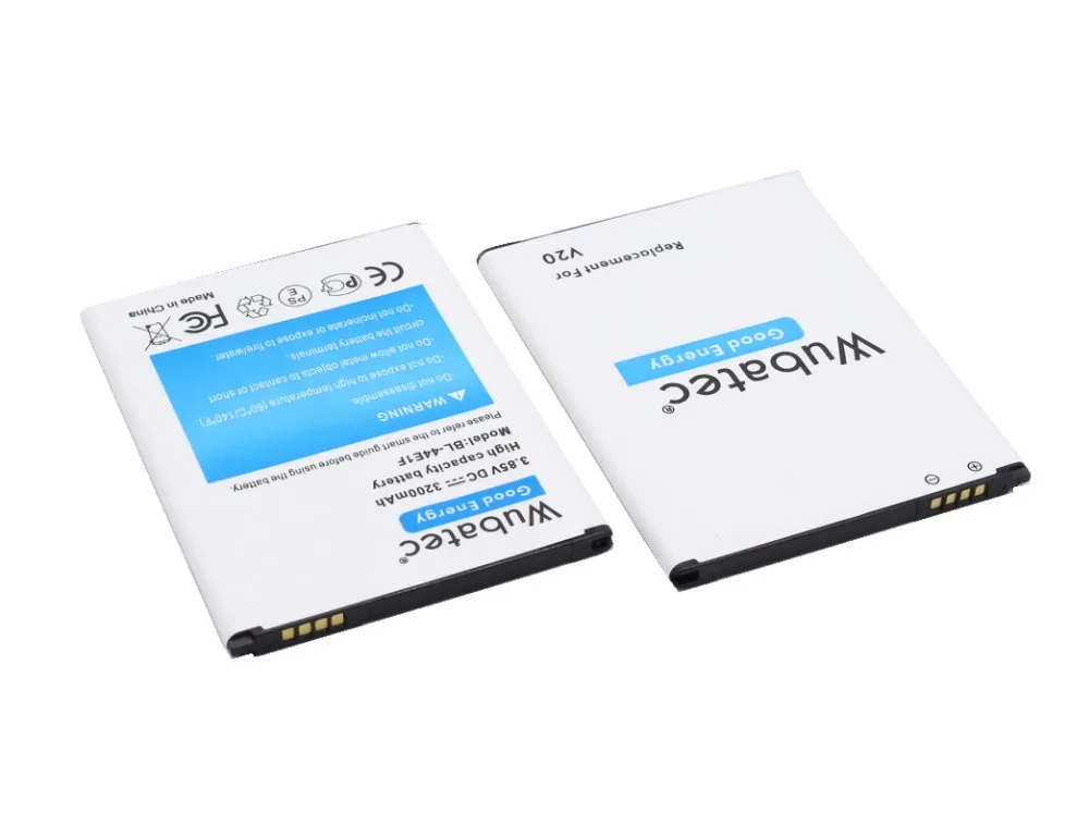 Wubatec 2x3200 мАч BL 44E1F батарея + универсальное зарядное устройство для LG V20 Stylo 3 H990 F800