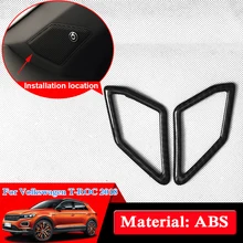 Автомобильный Стайлинг ABS хром блесток для Volkswagen T-ROC A столб Рог Рамка динамика блесток внутренние аксессуары наклейка на автомобиль