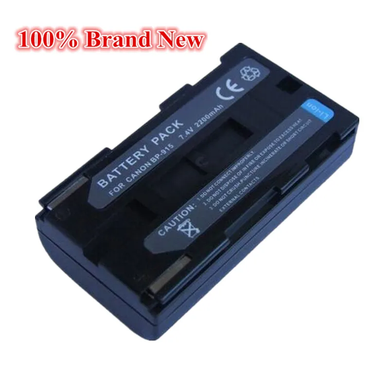 2200 мАч 100% Новый Сменный аккумулятор для камеры Canon BP 915 941 927 914 E1 E2 E30 ES50| |