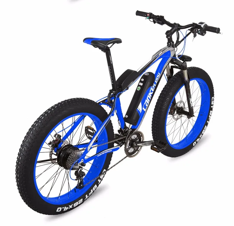 Excellent Electric bicycle 26-inch fat wheel electric mountain bike 27speed power mountain 4.0 tire snow lithium electric sports offroad 19