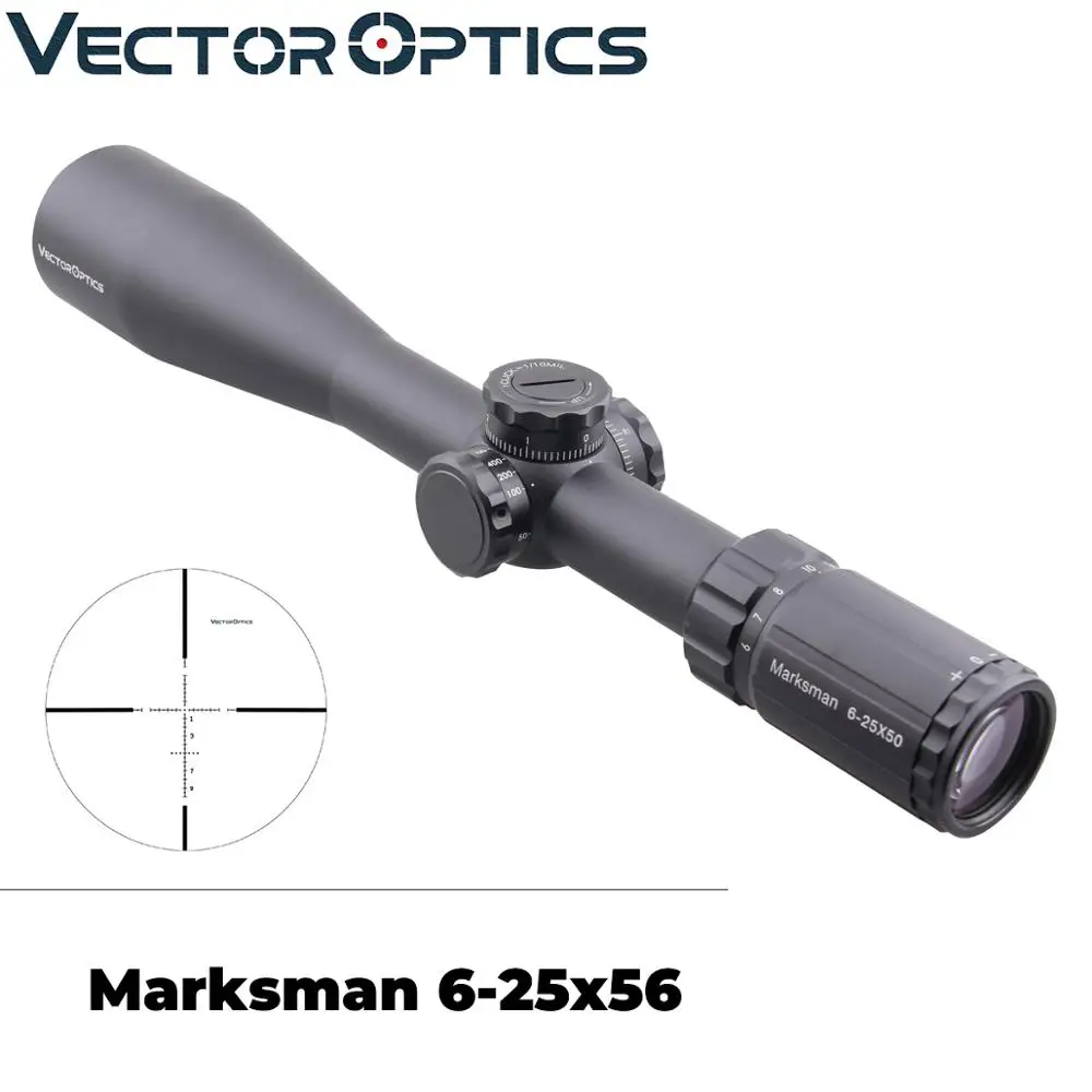 Vector Optics Marksman 6 25x50 охотничий прицел MP сетка низкопрофильный 1/10 MIL регулировка с
