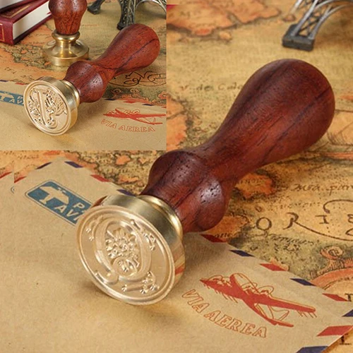 

1 Pc Vintage Initial Flower Wedding Seal 26 Letter A-Z AlphabetWax Stamp Post