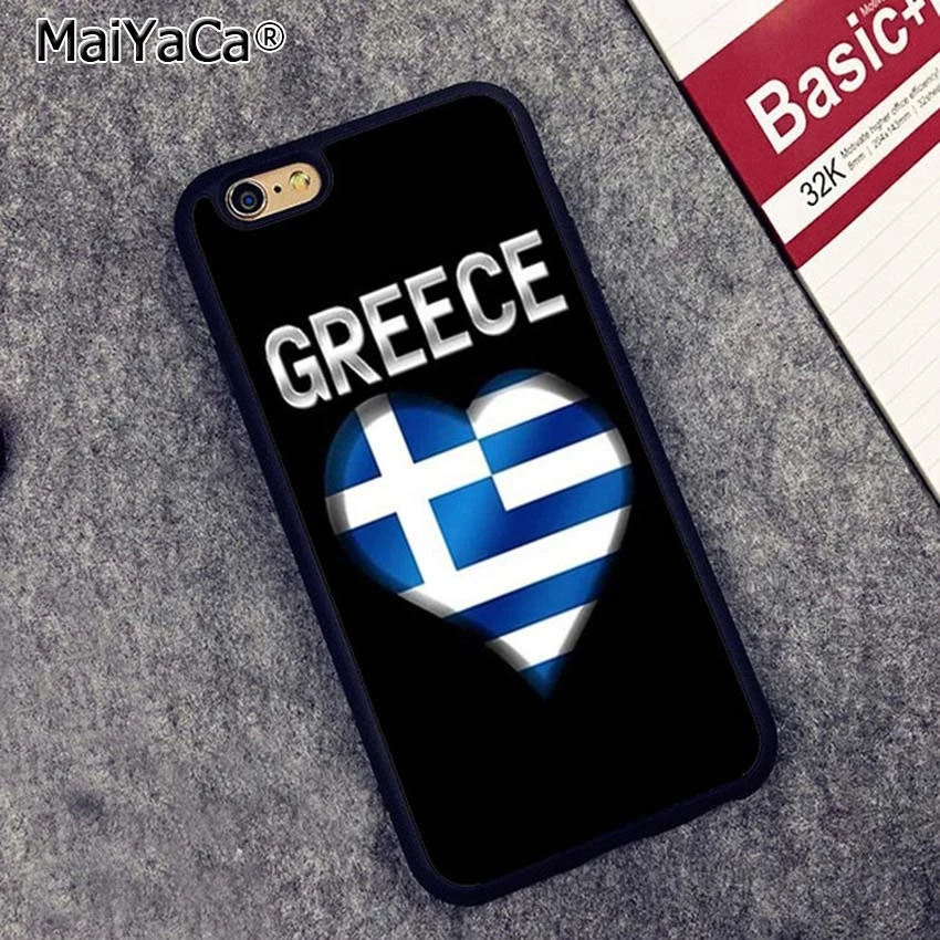 MaiYaCa греческое сердце флаг чехол для телефона iPhone 5 6 s 7 8 plus 11 12 Pro X XR XS max Samsung S6 S7 S8 S9