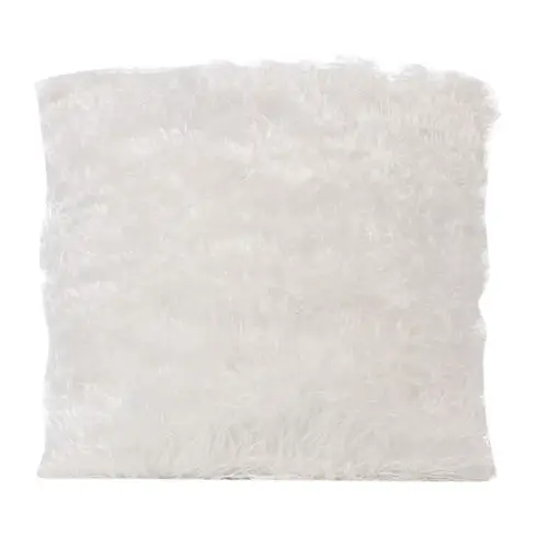 45 см x 45 см простые плюшевые меховые наволочки для подушек Горячая Мода зима диванное сиденье поясная наволочка квадратный домашний декор автомобиля украшение - Цвет: Белый