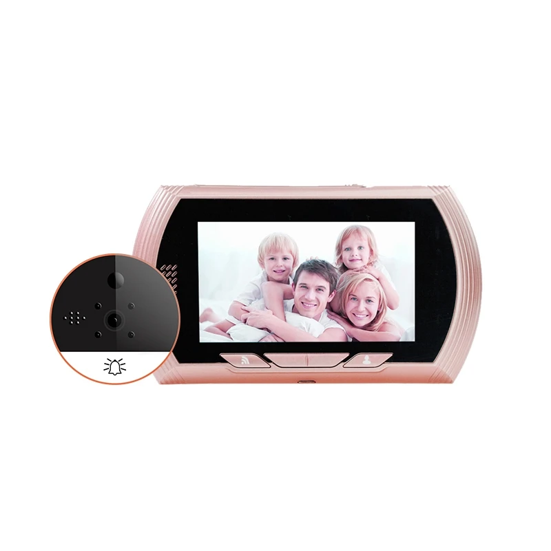 4.3 Inch WIFI Doorbell HD Infrared PIR Motion Detection Voice Intercom Door Peephole Viewer Phone APP Security Camera Monitor |