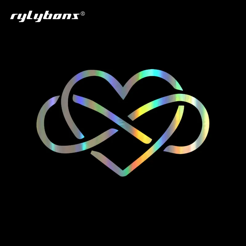 Rylybons 14 1 см * 8 мультфильм Любовь Навсегда Сердце Стикеры s светоотражающие