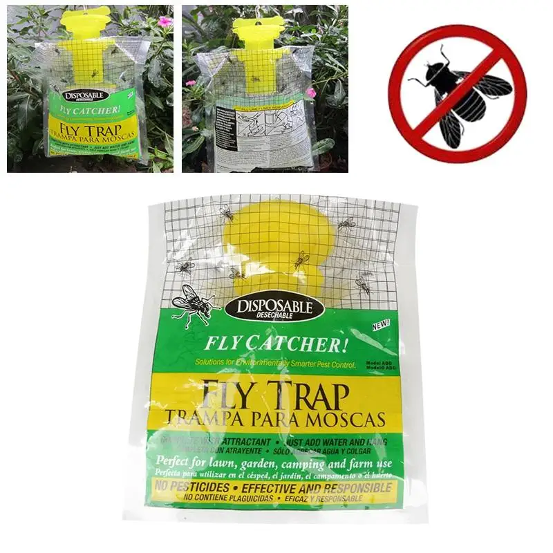 Disposable Plastic Fly Trap Mosquito Catcher Bug Insect Killer Hanging