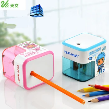 

TENWIN Electric Pencil Sharpener Battery Operated Automatic Pencil Cutter 8003 For Office School Artists Adults Kids Cartoon