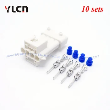 

Free shipping 10 Sets Kit 4Pin Way Automotive Waterproof Oxygen Sensor Electric Wire Connectors Female Set White