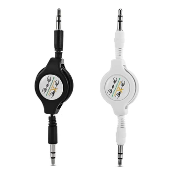 

AUX Retractable Car Stereo MP3 Audio Cables Adapter 3.5mm Male to Male Audio Cable Car MP3 Phone Computer