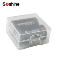 2 шт./компл. Soshine 18350 батарея 1000 мАч 3,7 в Li-Ion Перезаряжаемые батареи+ защитный ящик для хранения