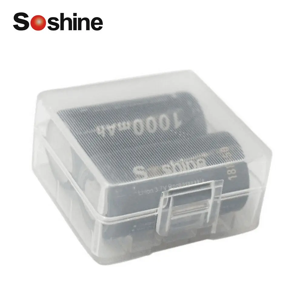 2 шт./компл. Soshine 18350 батарея 1000mAh 3 7 V литий-ионная аккумуляторная + защитная коробка