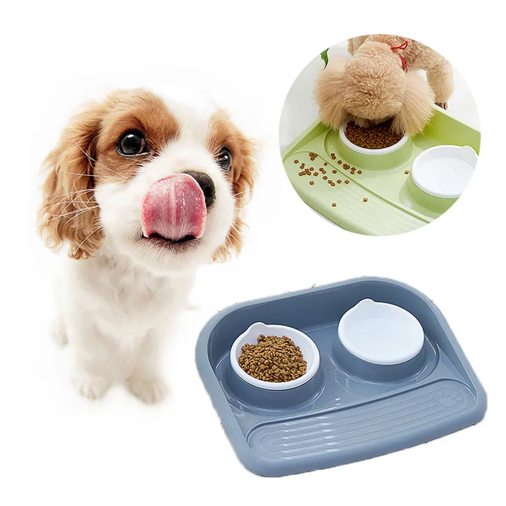 

1Pcs Pet Bowls PP Plastic Dog Bowl with No Spill Non-Skid Plastic Mat Feeder Bowls Pet Bowl for Dogs Cats and Pets