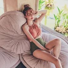 Женский Бандаж бандо Бикини Набор пуш-ап бразильская пляжная одежда купальники купальник на бретельках купальник с бикини однотонный бикини