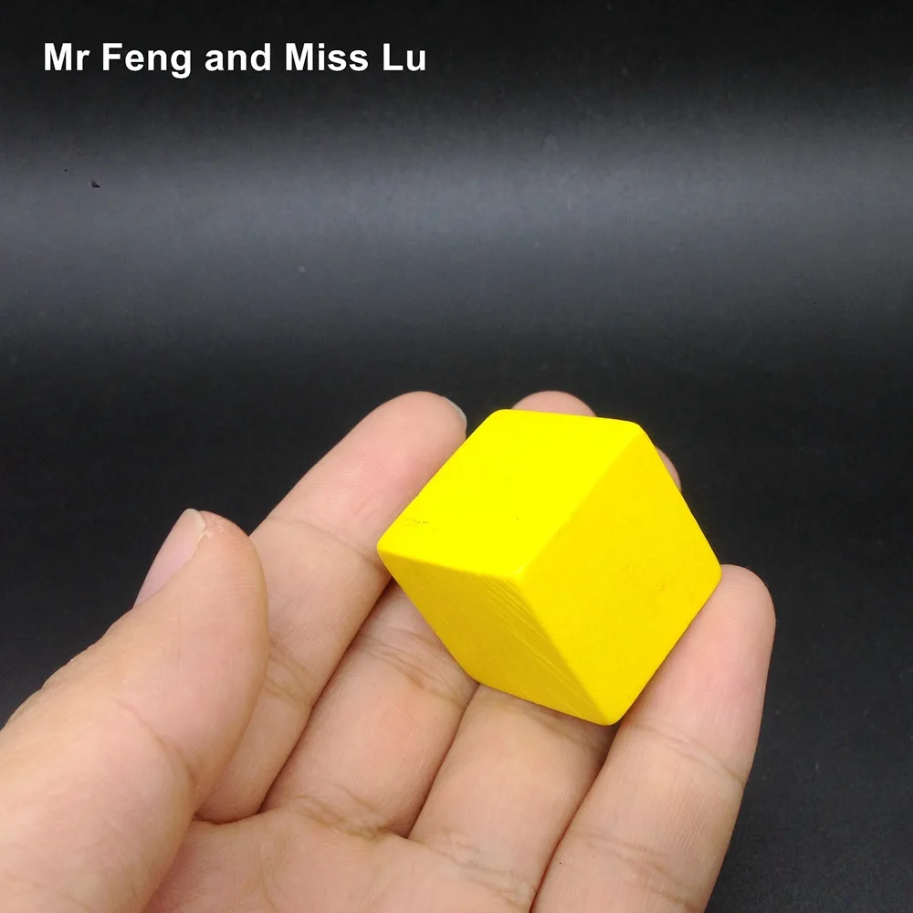 

1 pcs 2.5 cm Yellow Color Wooden Cube Fun Blocks Skill Stack Grown Up Toys Tower Collapses Games Kids Gifts
