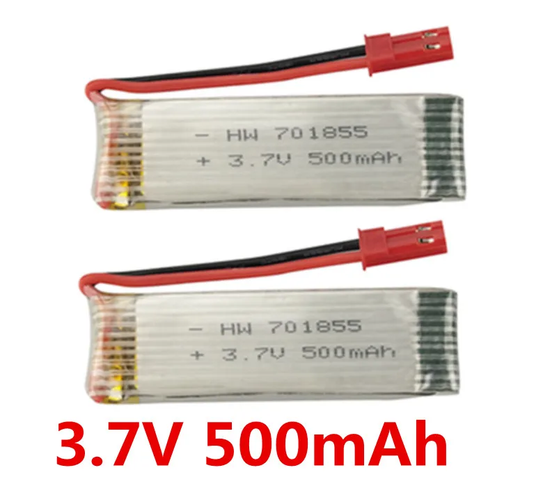 

BLL 2PCS 3.7V 500mah lithium battery for UDI U818A U817 U817A Syma S032G RC Quadcopter Rechargeable Li-po Protection Spare Parts