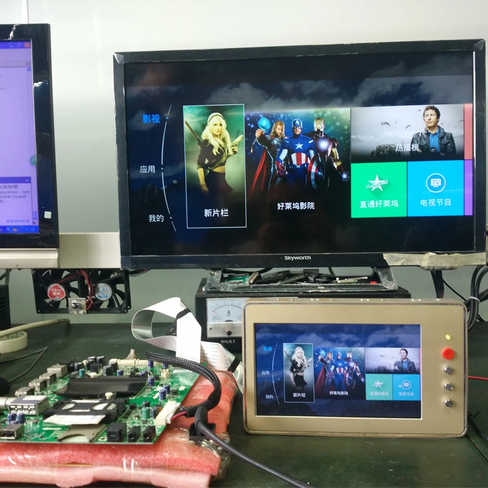 TKDMR ТВ 160 7-й ТВ тестер материнской платы инструменты Vbyone& LVDS к HDMI конвертер с семи адаптерной пластиной
