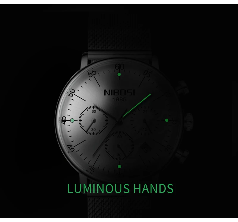 Uhren Herren Luxusmarke NIBOSI Watch Men Luxury Brand Famous Dress Analog Quartz Watch Mesh Steel Man Clock Waterproof  (7)