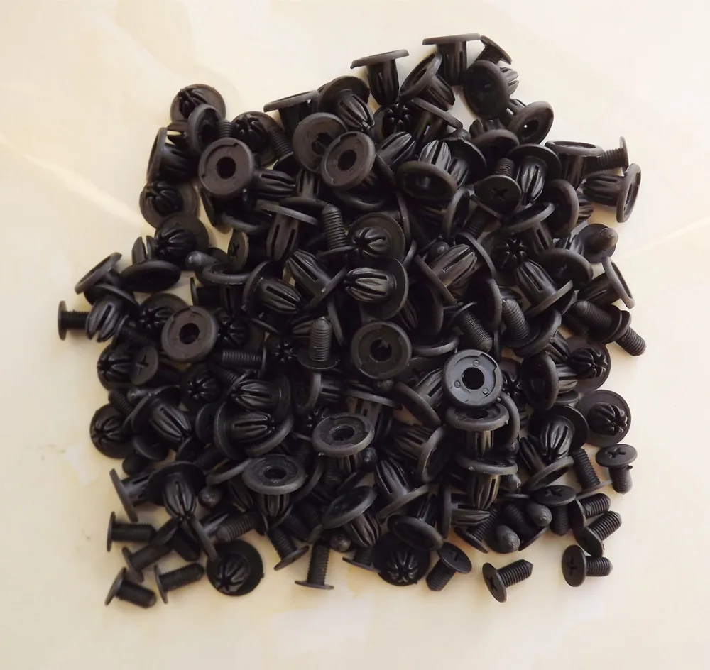 

New 100pcs Auto Car Door Fender 10.2mm Hole Push Plastic Rivets Retainer Clips