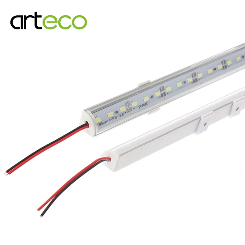

5PCS*50cm V Aluminum Profile DC12V Wall corner LED Bar Light 5730 36 LED V shape corner LED Hard Strip Light Cabinet Lamp